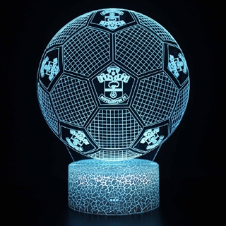 Fodbold 3D Natlampe med Farveskift - Southampton